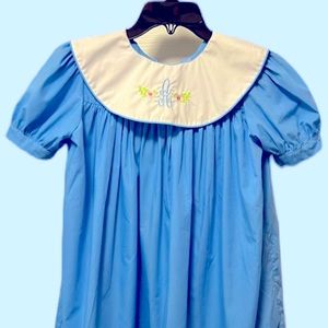 timeless tot Bishop dress Monogrammed "A"